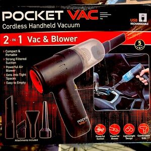 Cordless Handheld Vacuum - Black and Red